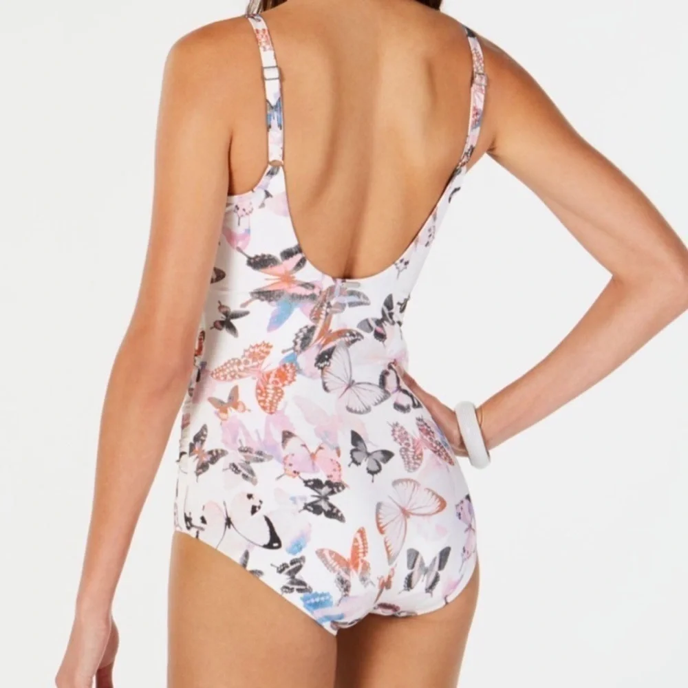 DKNY butterfly one piece swimsuit NWT retail $118 - Picture 2 of 4